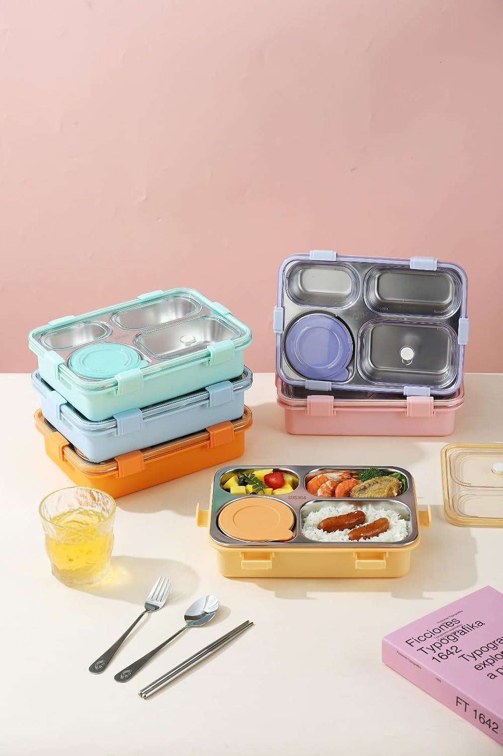 4 Compartment Mofu Tofu Lunch Box- 900ML