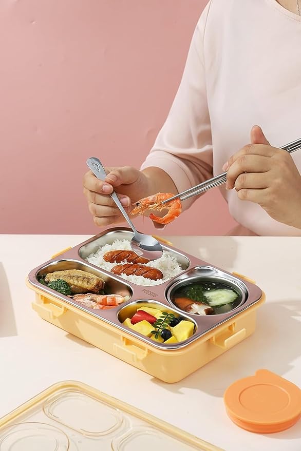 4 Compartment Mofu Tofu Lunch Box- 900ML