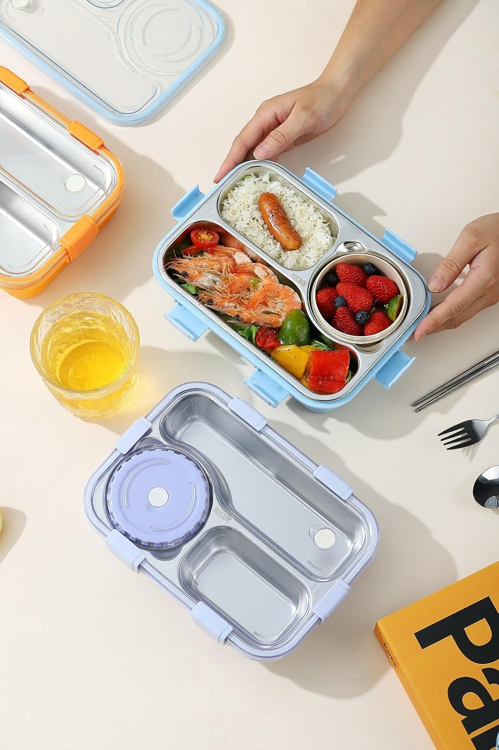 3 Compartment Mofu Tofu Lunch Box- 750ML