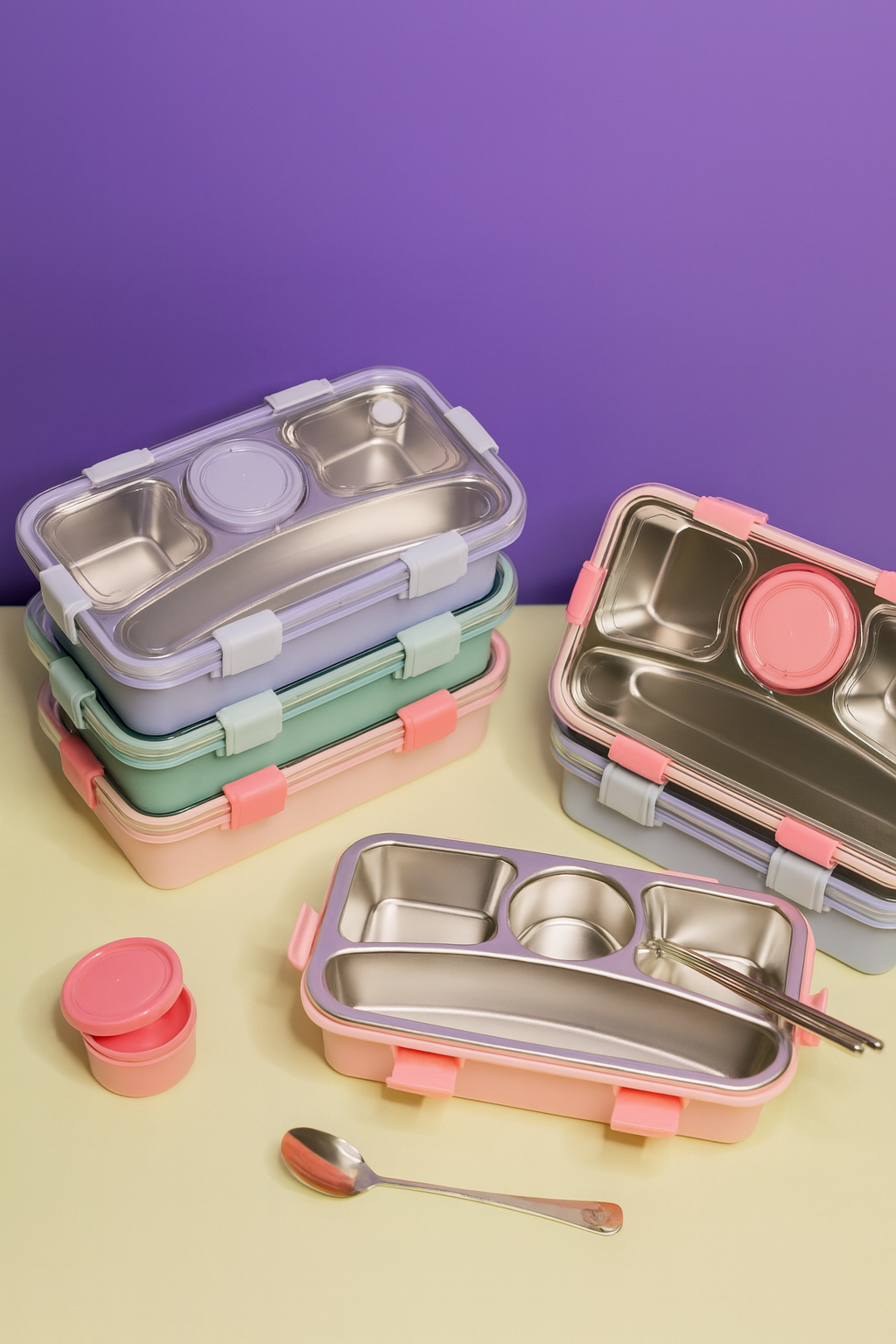 Flat-Bread Bento Lunch Box - 650ml