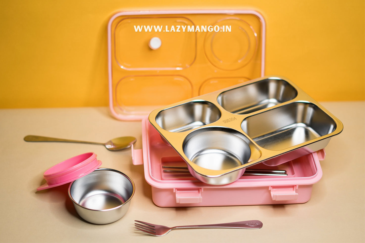 4 Compartment Mofu Tofu Lunch Box- 900ML