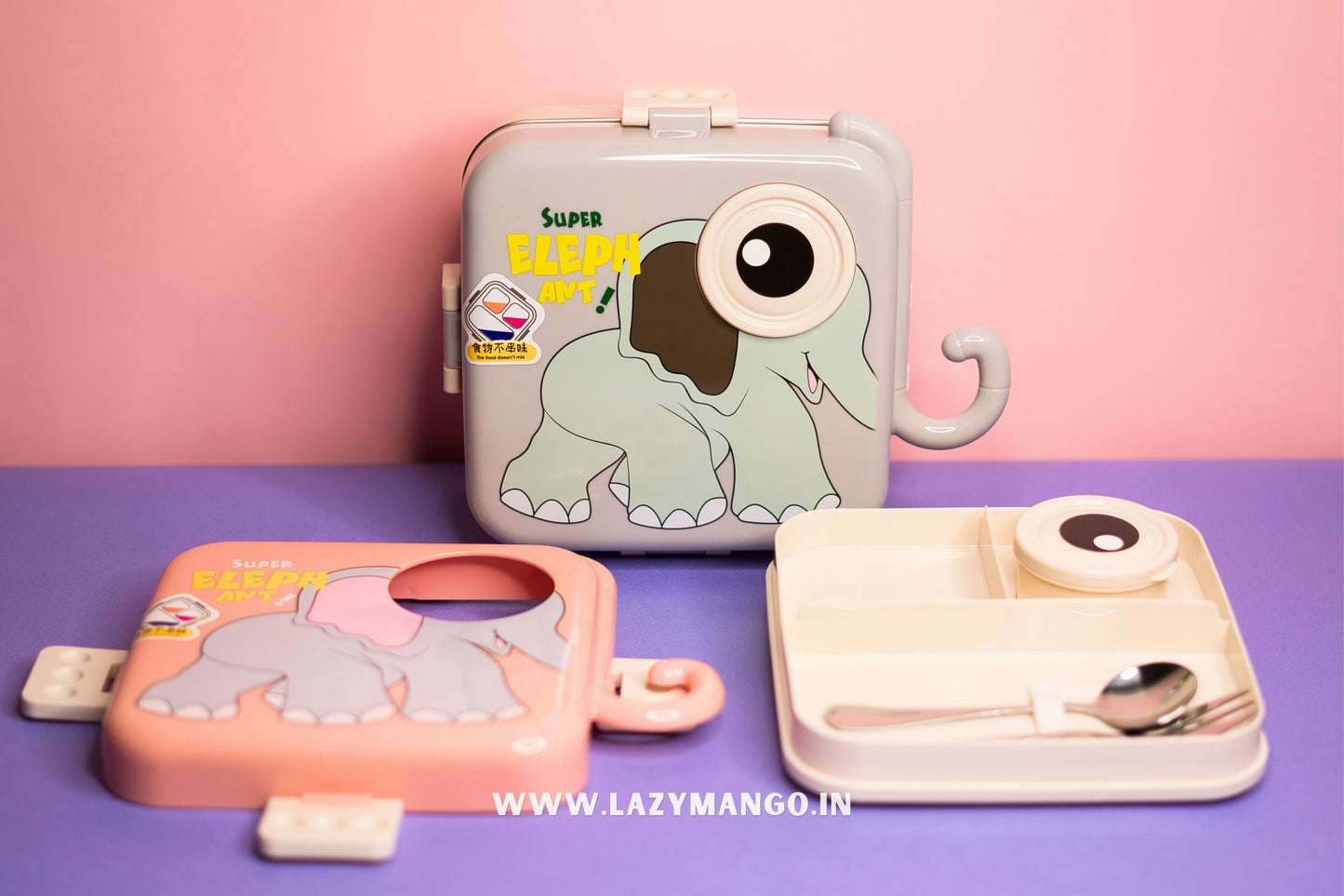 Jumbo Elephant Munch Box - 1120ML + 70ML