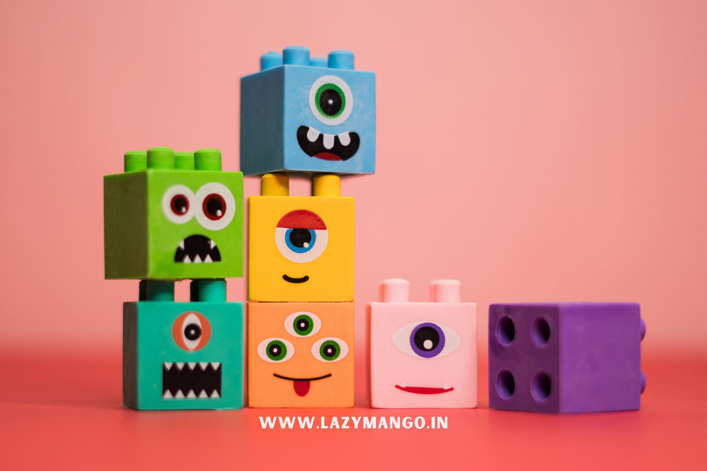 Monster Block Erasers - (Pack of 4)