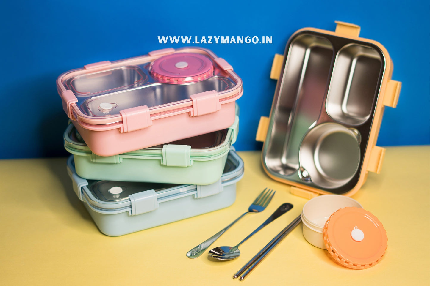 3 Compartment Mofu Tofu Lunch Box- 750ML