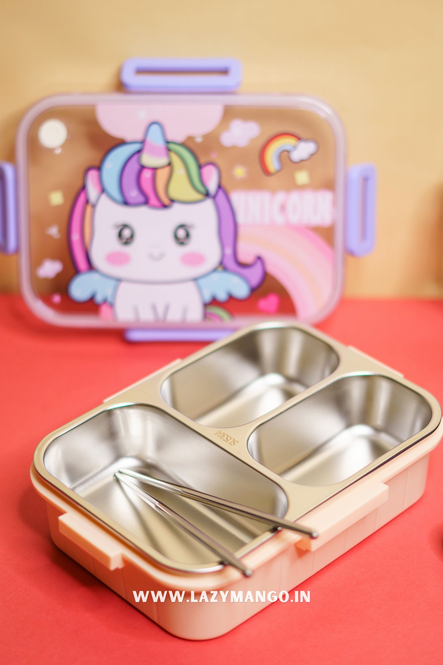 Happy Bites | 3 Compartment Lunch Box -750ML
