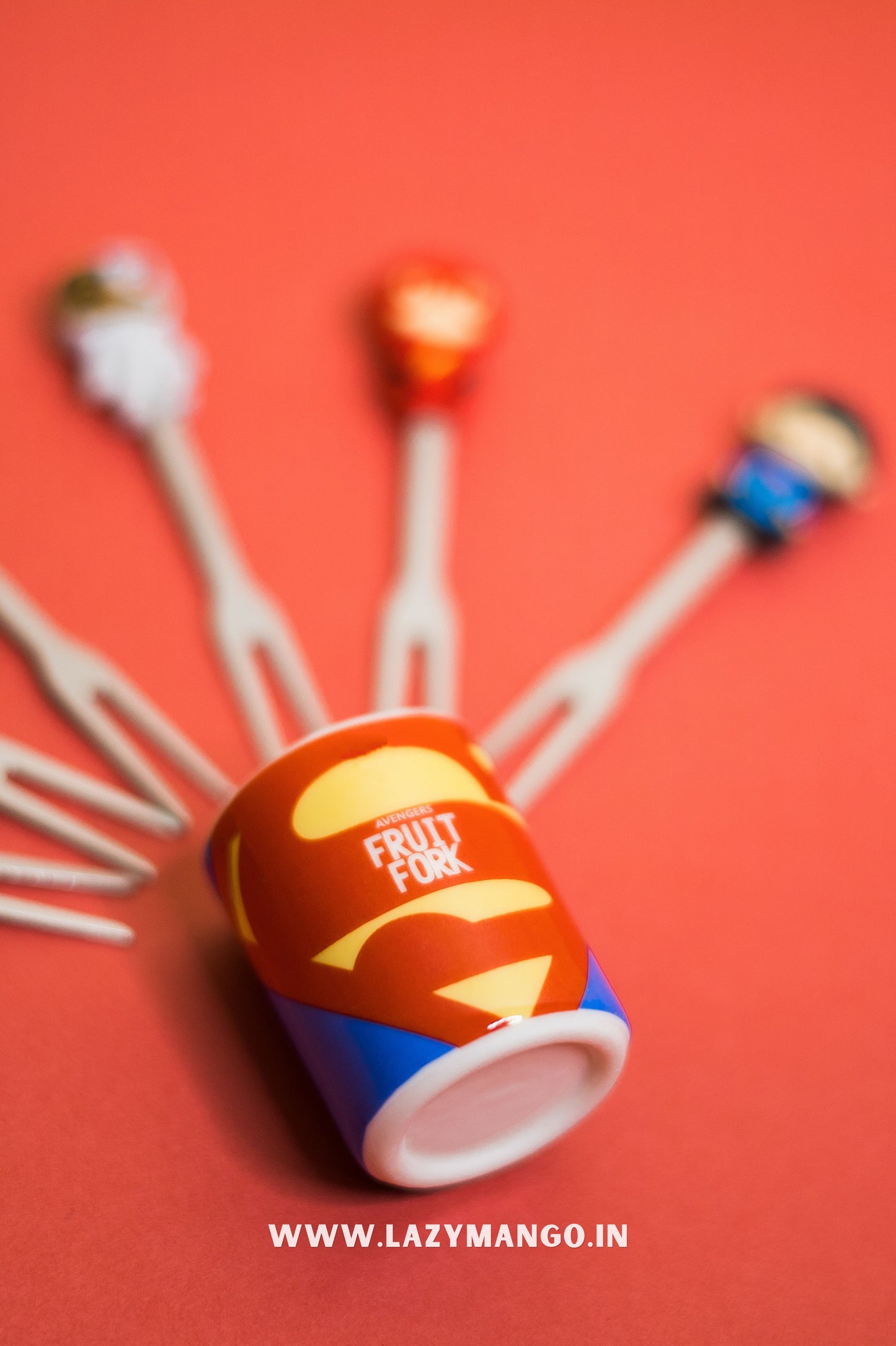 Superhero Fruit Fork Set