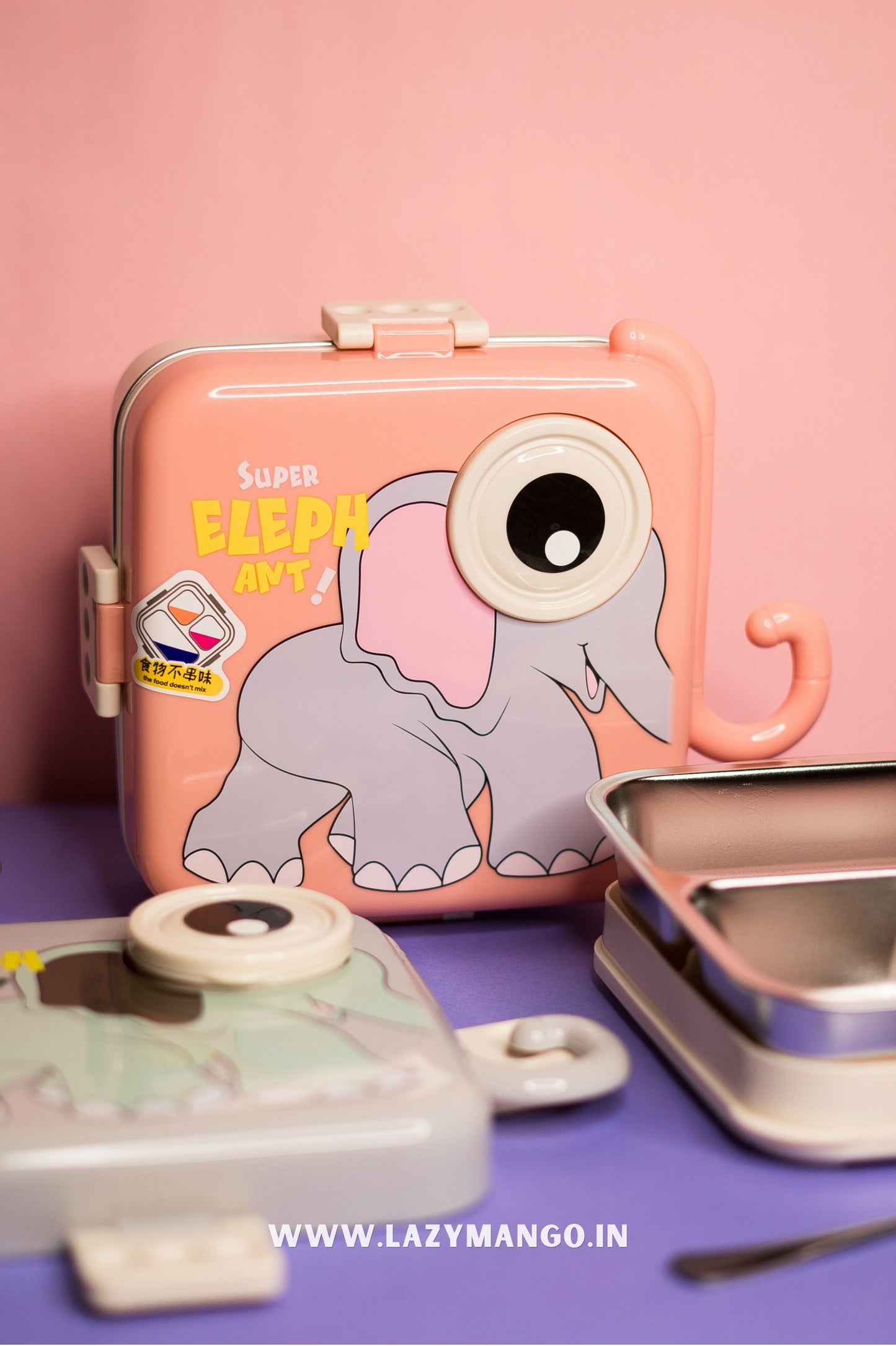 Jumbo Elephant Munch Box - 1120ML + 70ML