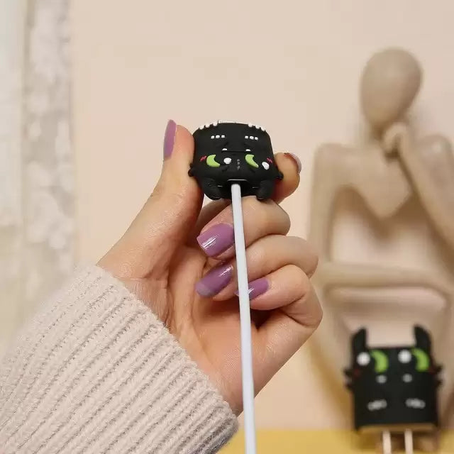 Apple Charger Protective Case - BLACK DRAGON