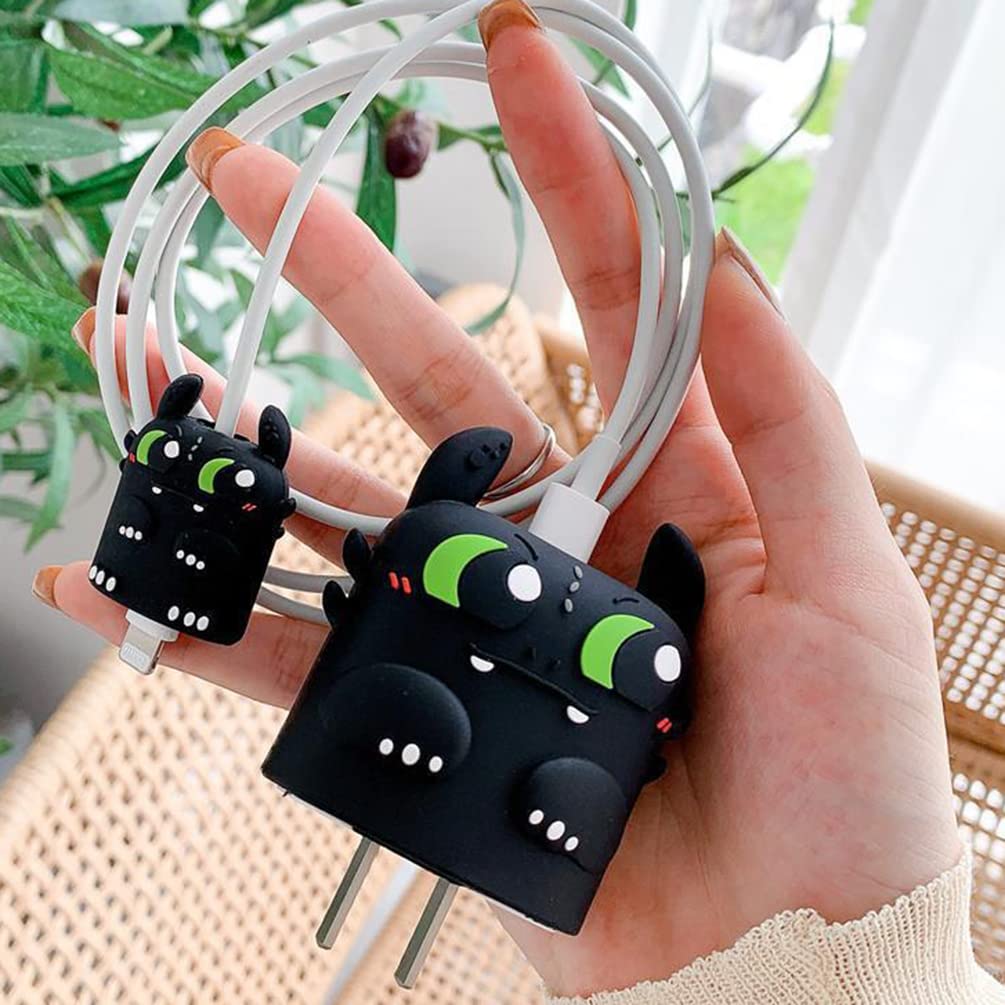 Apple Charger Protective Case - BLACK DRAGON