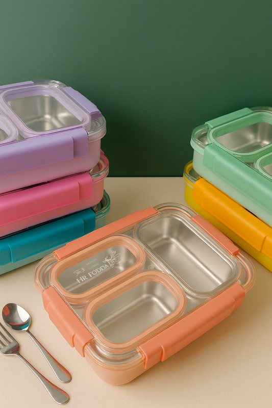 Tokyo Table Lunch Box | 3 Compartment - 710ML (100% Spill and Leak Proof)