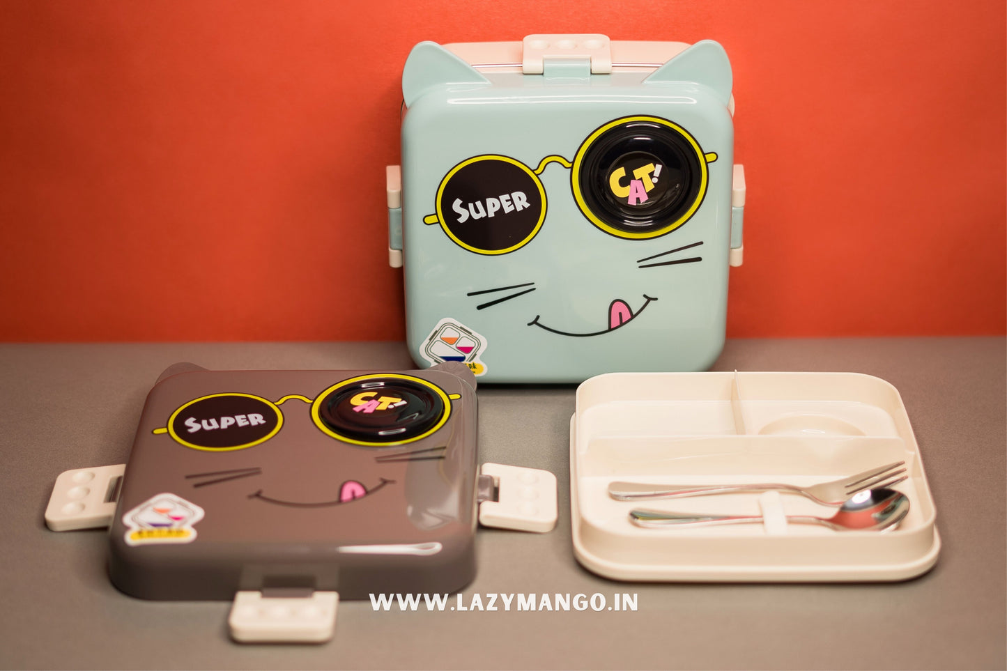 Cute Cat Munch Box - 1120ML + 70ML