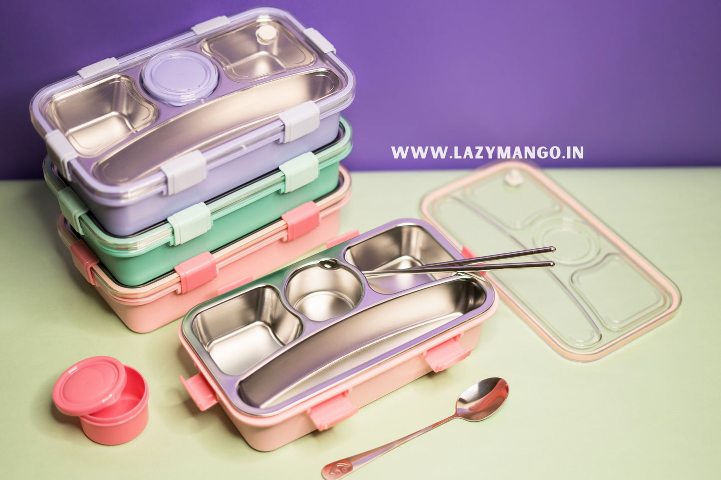 Flat-Bread Bento Lunch Box - 650ml
