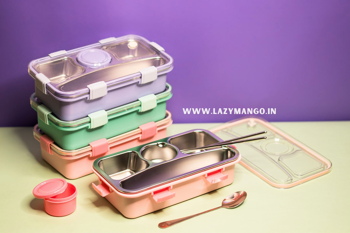 Flat-Bread Bento Lunch Box - 650ml