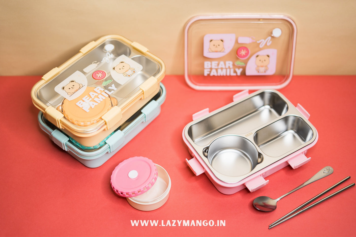 Happy Bear Lunch Box - 750ML
