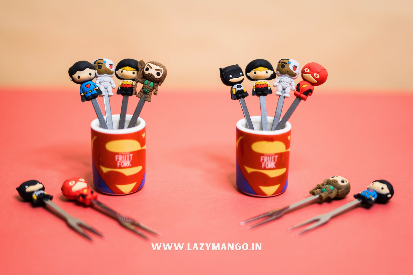 Superhero Fruit Fork Set