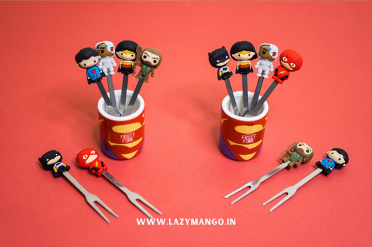 Superhero Fruit Fork Set