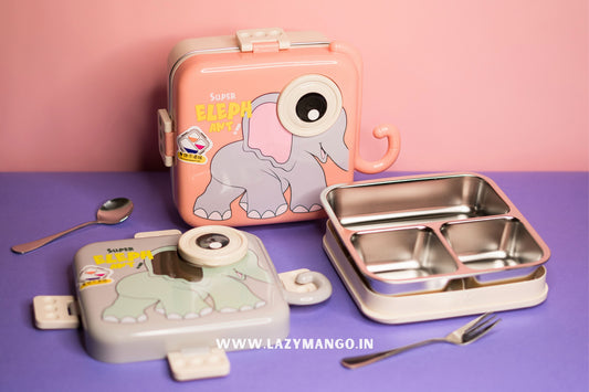 Jumbo Elephant Munch Box - 1120ML + 70ML