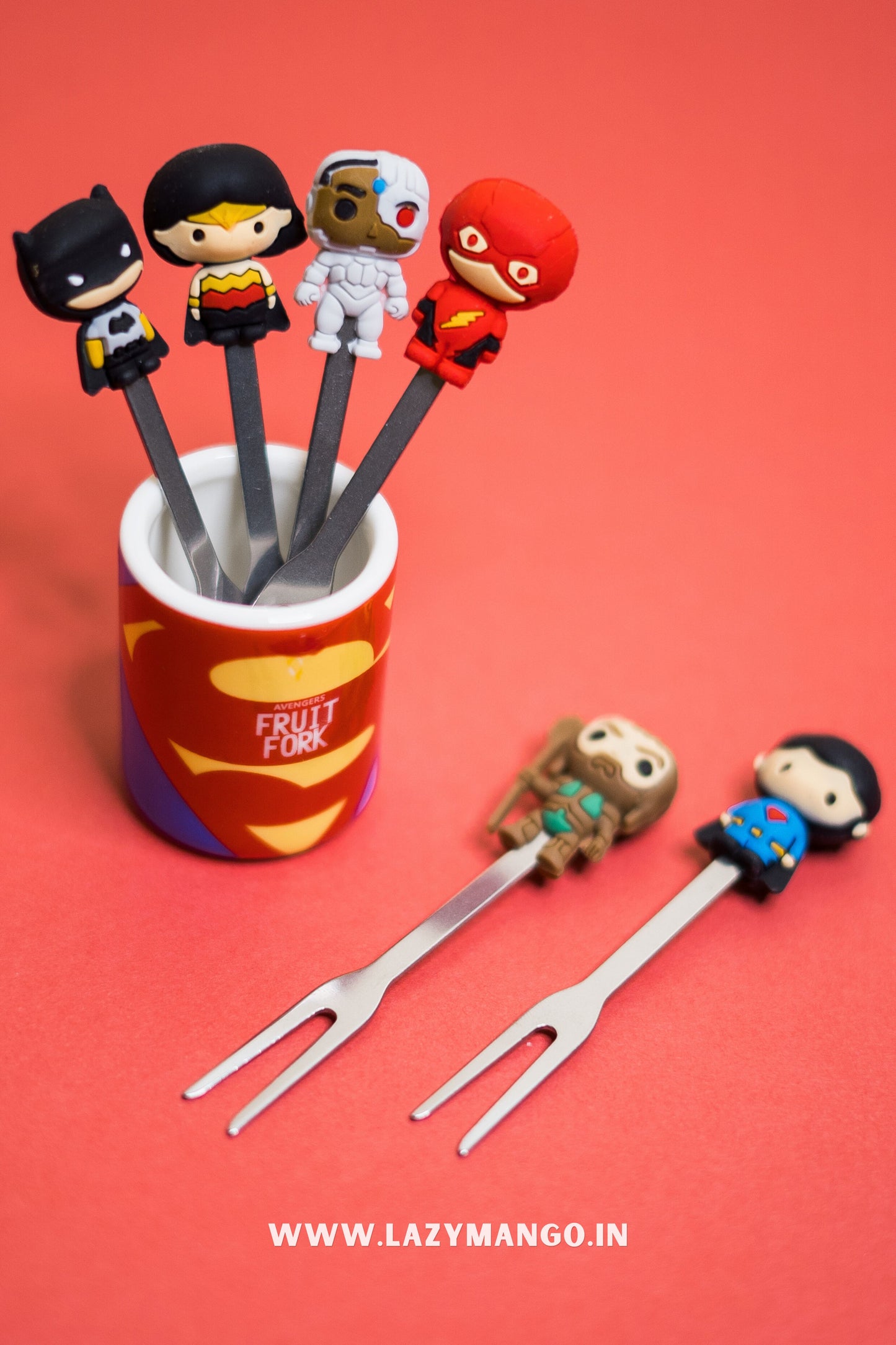 Superhero Fruit Fork Set