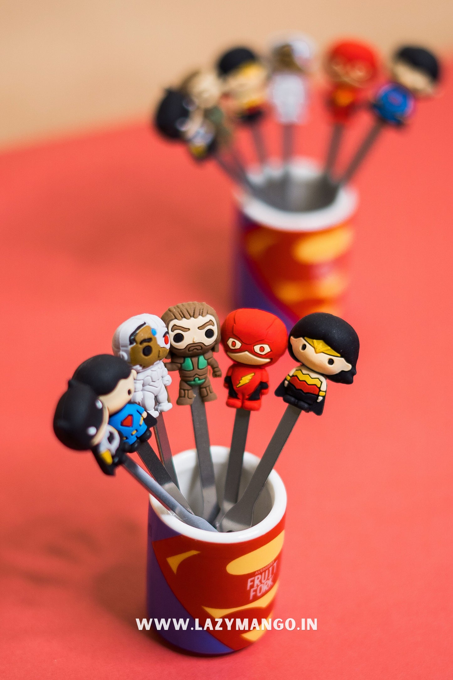 Superhero Fruit Fork Set